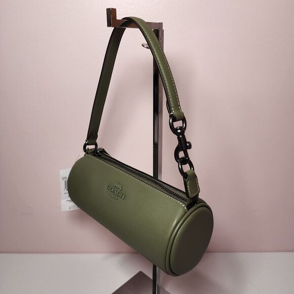 NWT Coach CU004 Nolita Barrel Bag Leather Military Green
